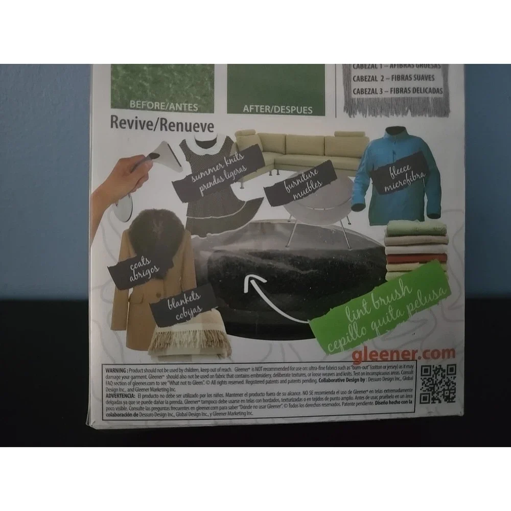Gleener The Ultimate Fuzz Remover Safe Edge System Fabric Safe Edges, Pet Hair